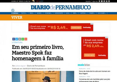 Em seu primeiro livro, Maestro Spok faz homenagem à família